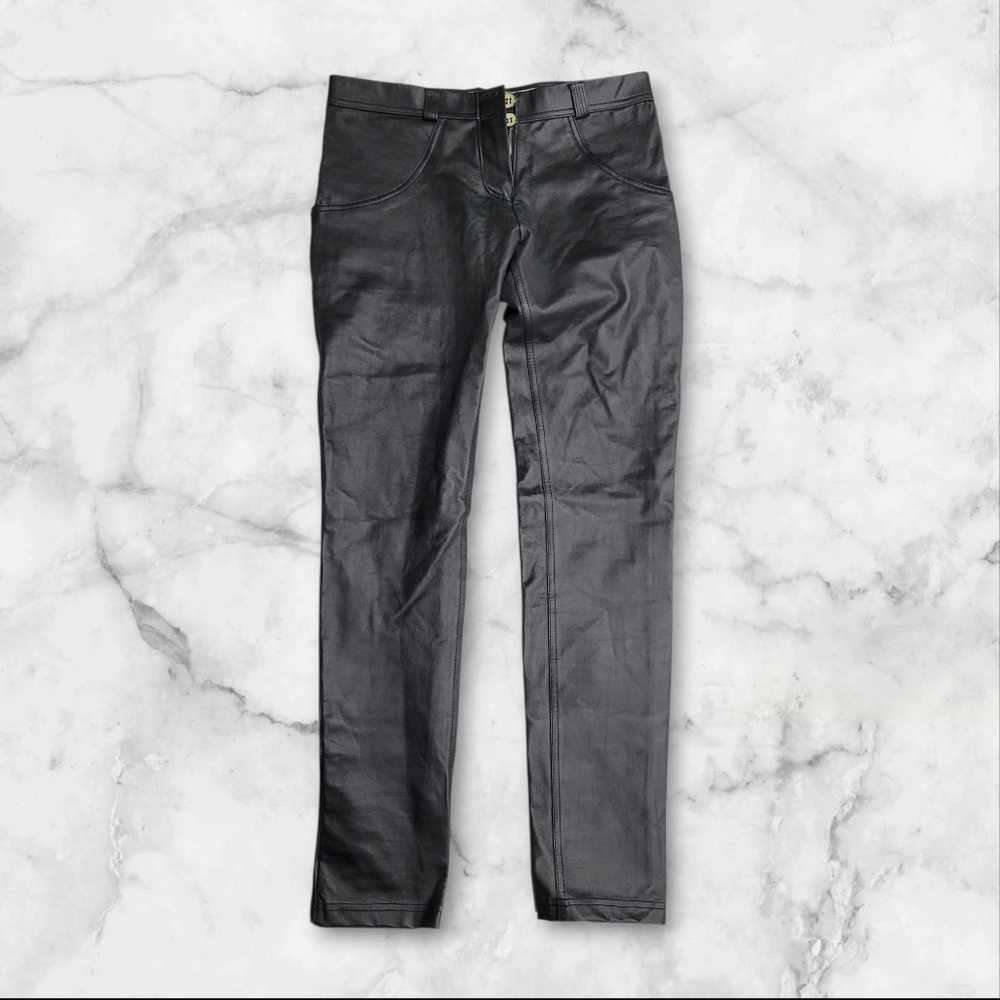 Freddy WR.UP Skinny Push Up Faux Leather Pants size S Black